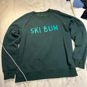 Ski Bum Men's Forest Green Crewneck Sweater